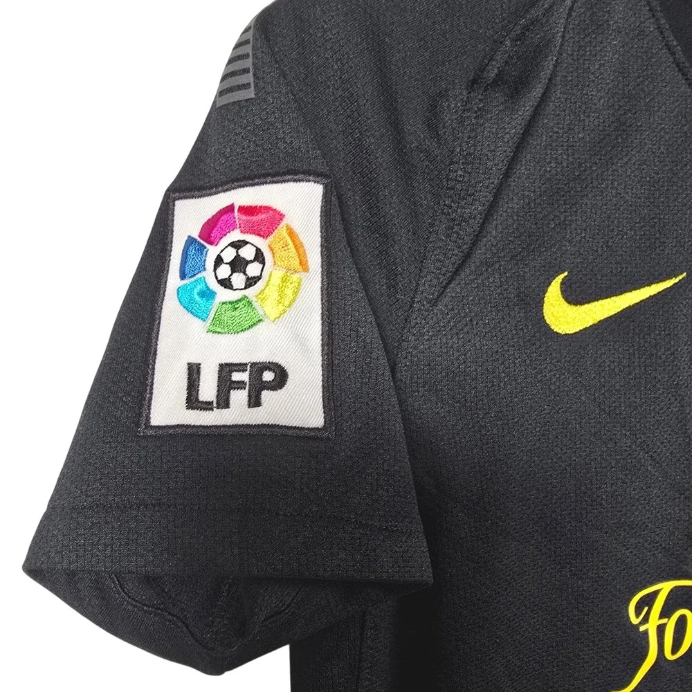 Nike FC‎ Barcelona Soccer Jersey Kids Med Black 2011-12 Qatar Foundation Away